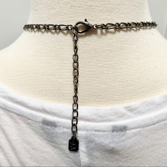 OOAK Black Metal Beaded Necklace & Earring Set - Picture 4 of 5